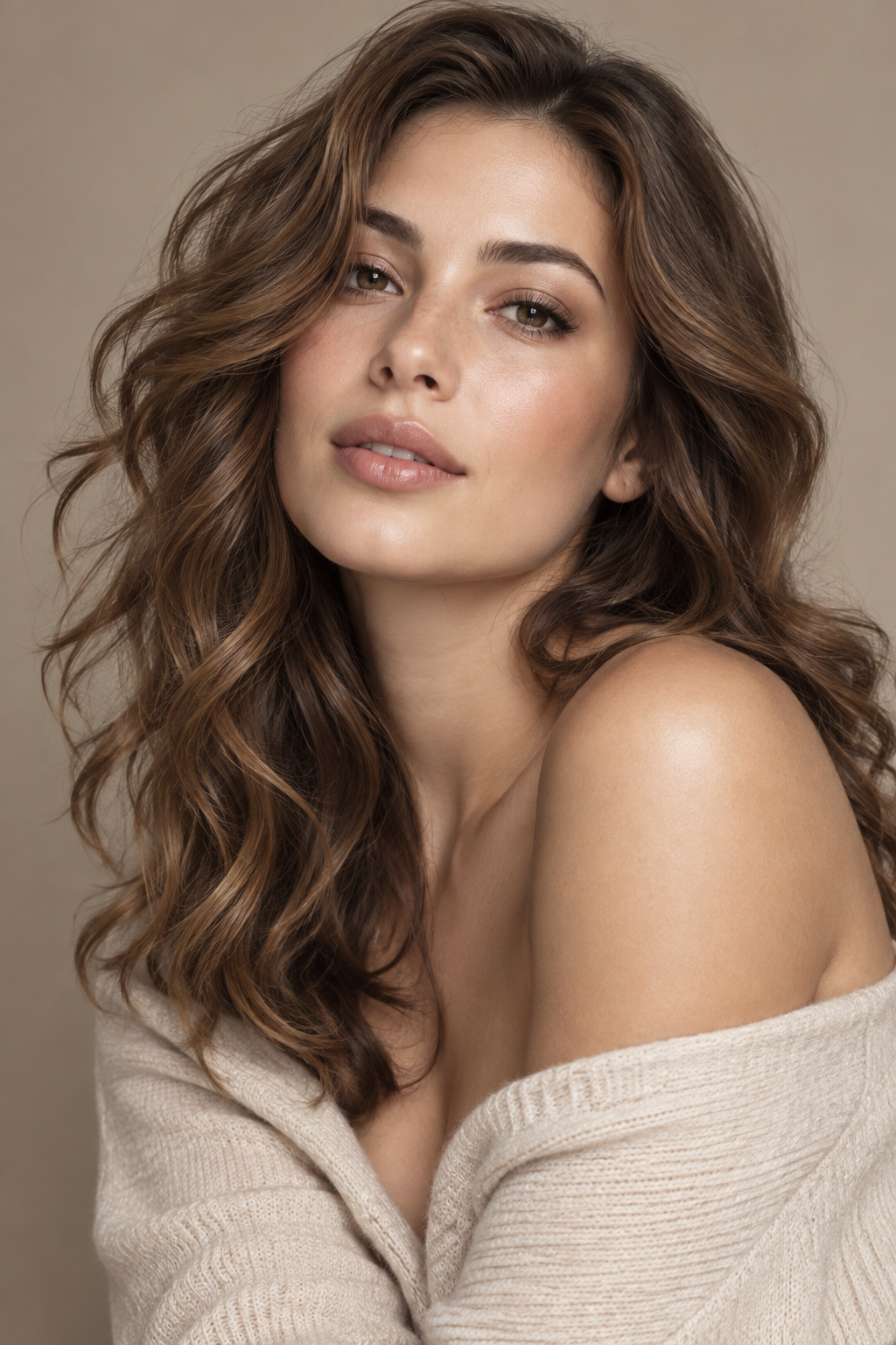 Tousled everyday wavy medium length hairstyle