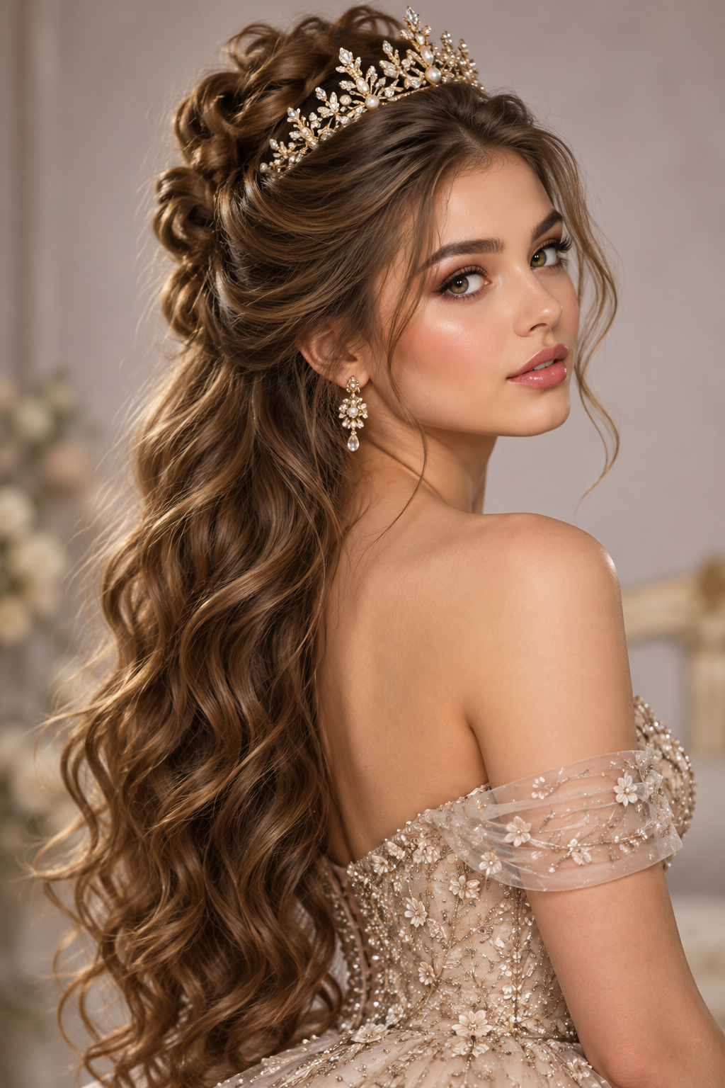 prom updos for long hair
