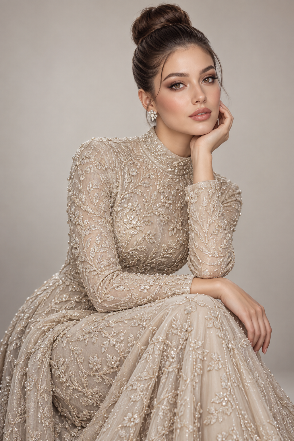 hairstyles for strapless dresses: high ballerina bun
