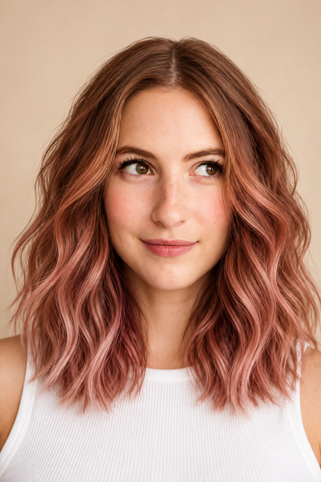 alternative hair color ideas: turn heads with cinnamon rose hues