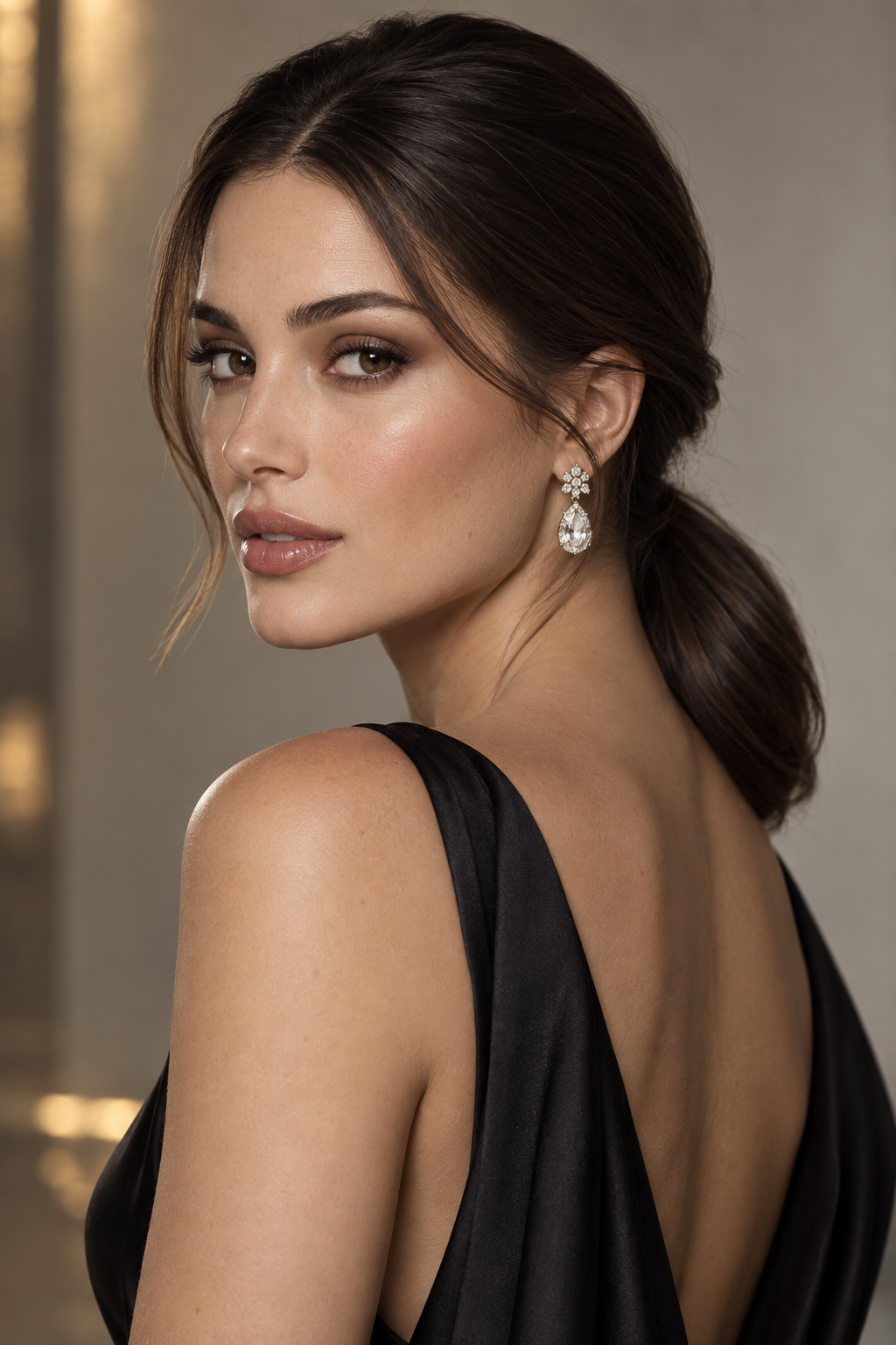going out hairstyles: sleek low ponytail