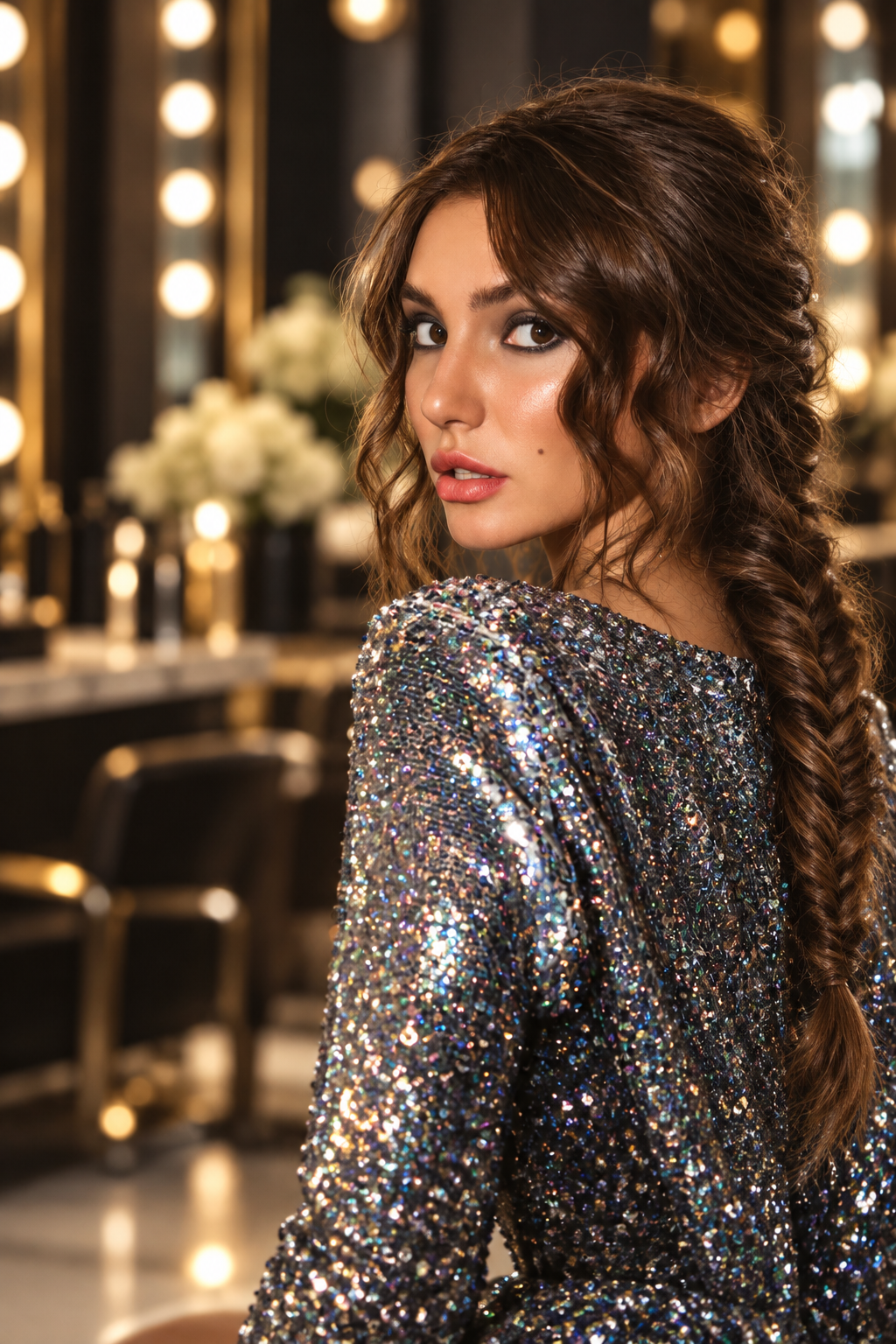 going out hairstyles: loose fishtail braid