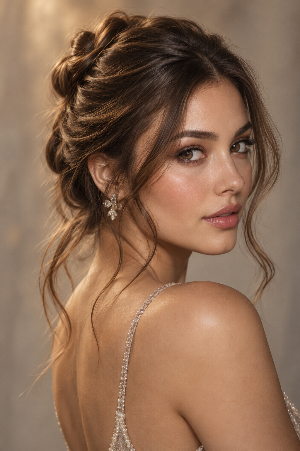 going out hairstyles: twisted half-up knot