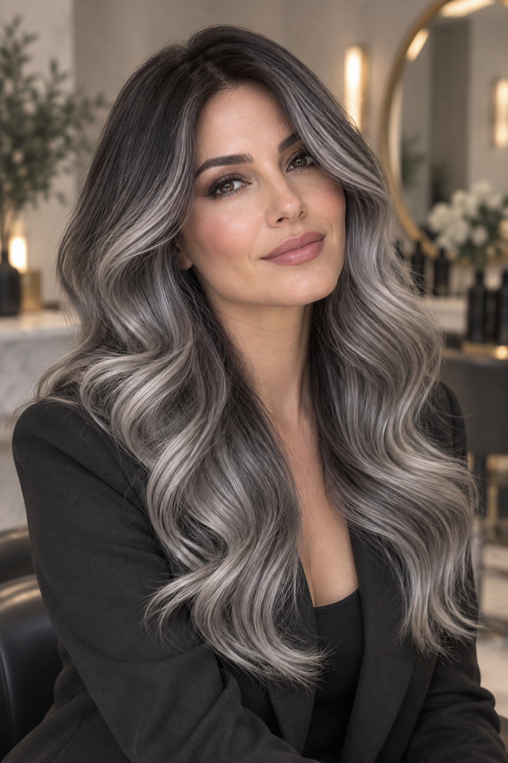 gray hair blending ideas midnight gray idea