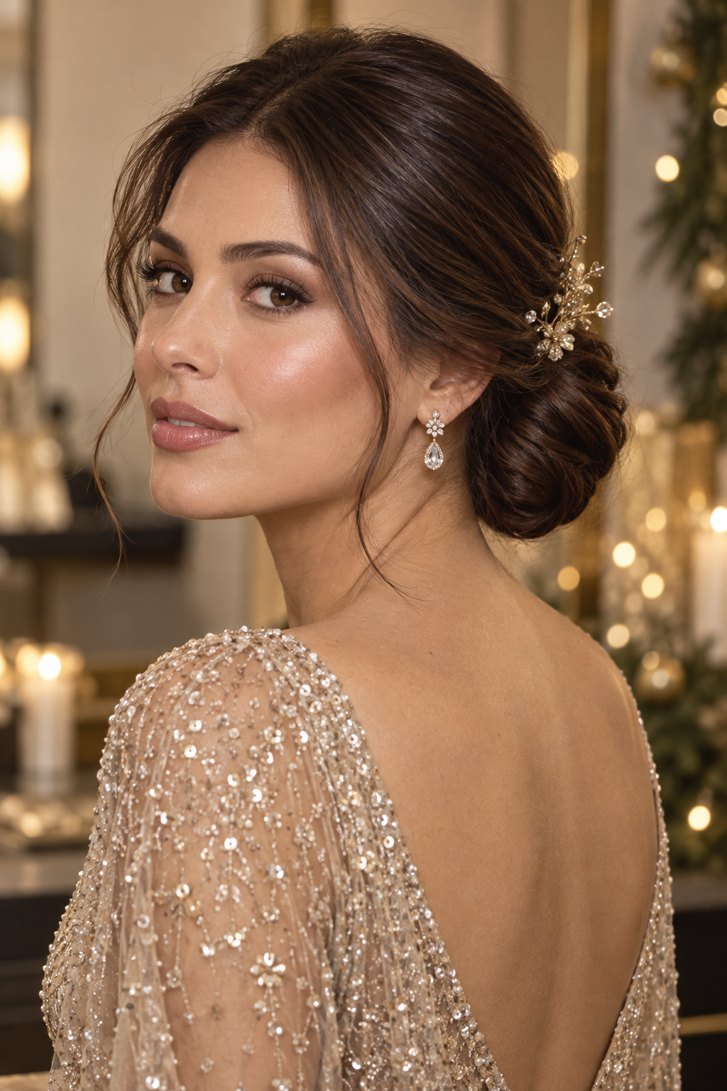 Indian wedding hairstyles: classic low chignon