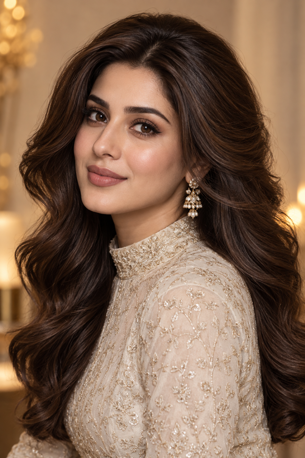 Indian wedding hairstyles: voluminous blowout