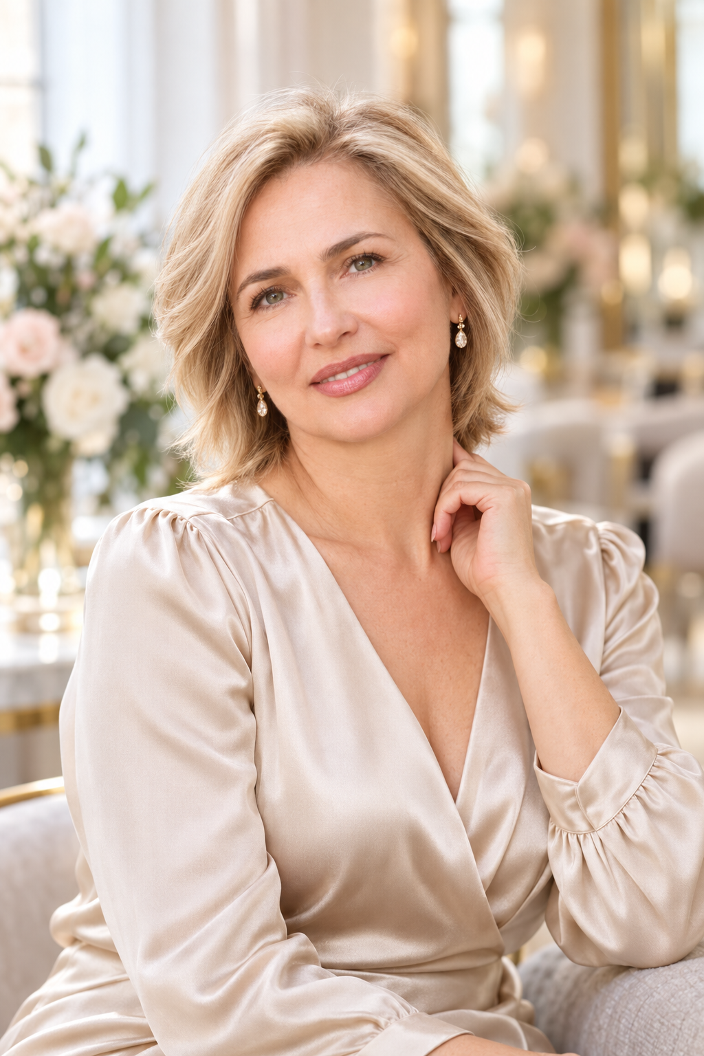 Short Cut with Face-Framing Layers mother of the bride short hair ideas