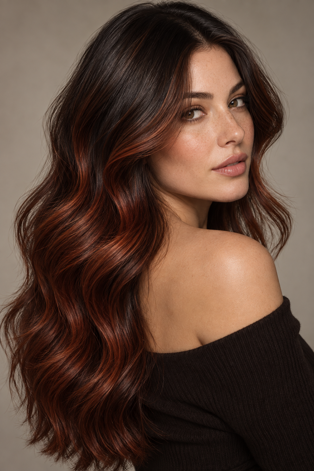 dark fall hair: Deep auburn melt