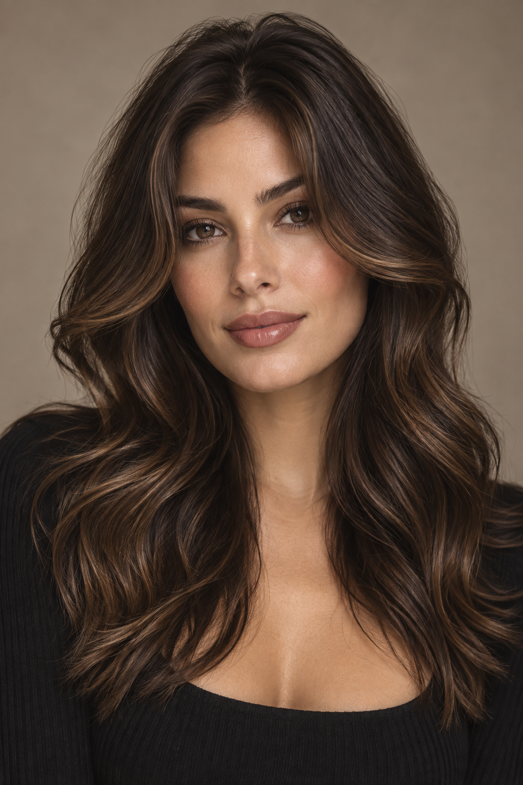 dark fall hair: Umber face frame