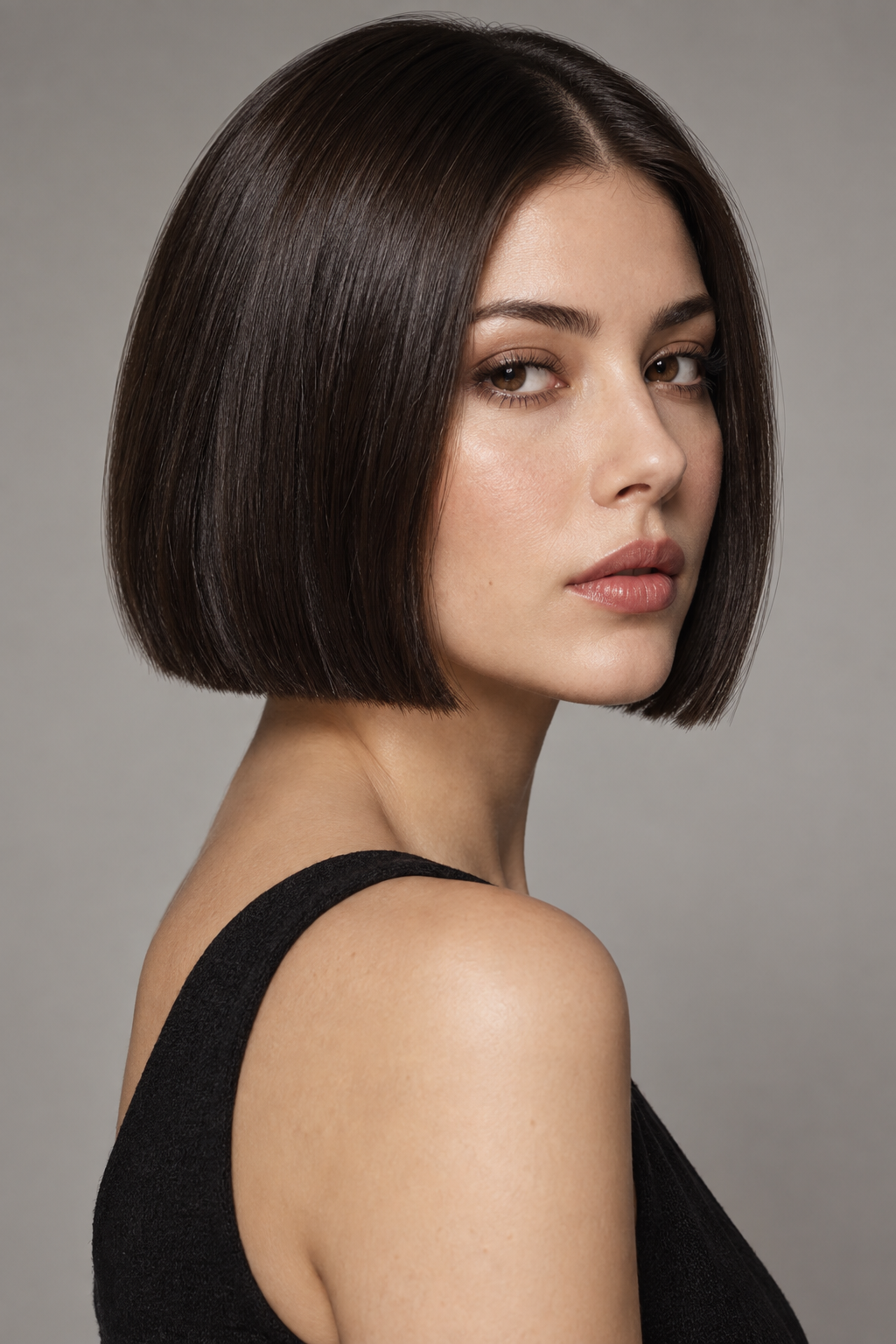 dark fall hair: Raven blunt bob