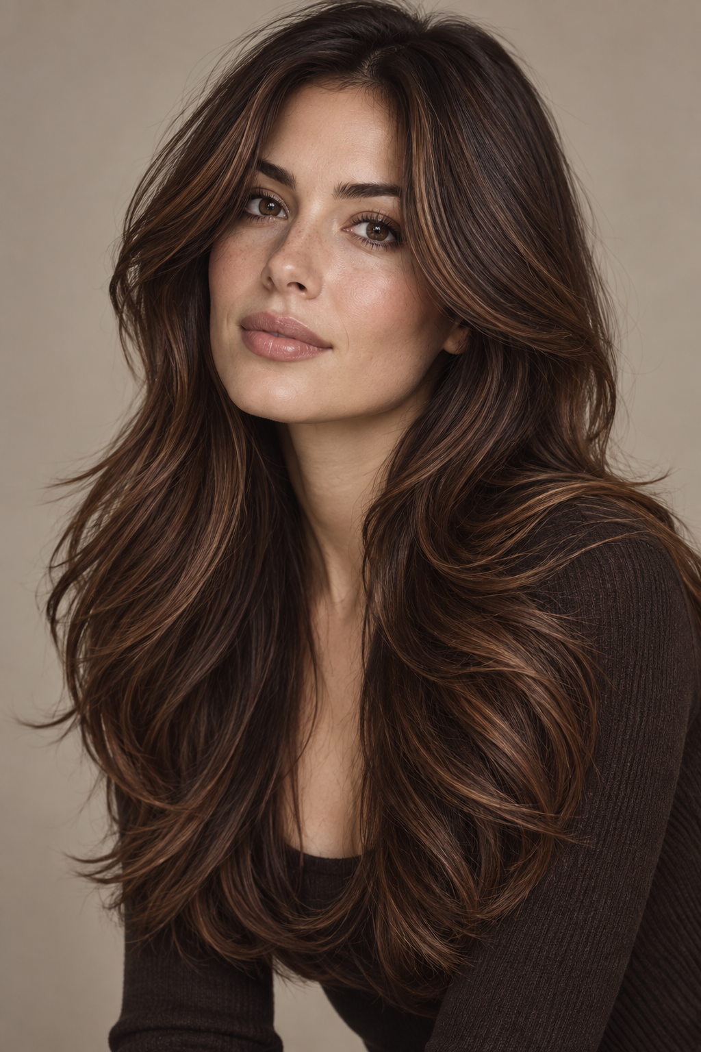 dark fall hair: Walnut long layers