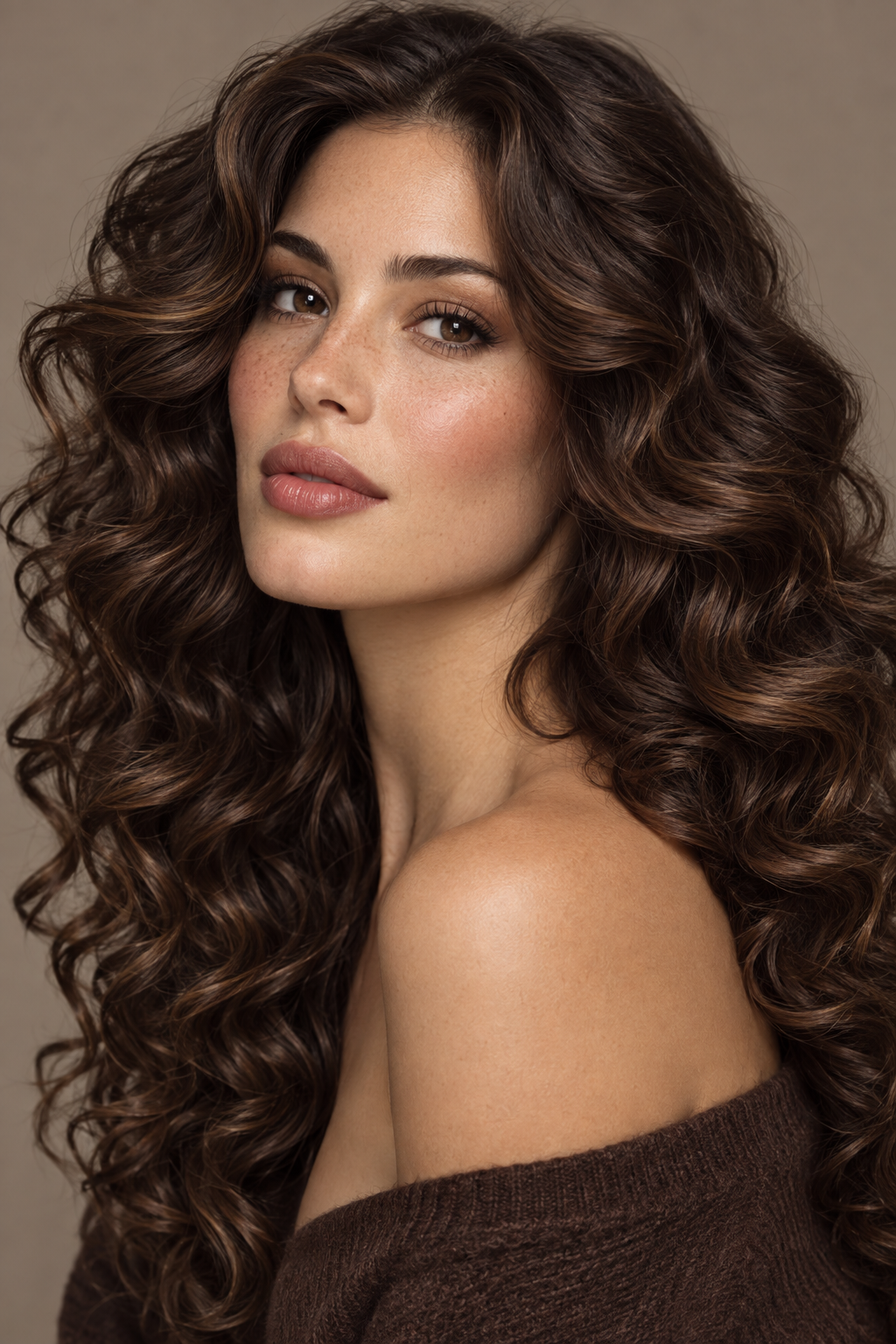 dark fall hair: Velvet brown curls