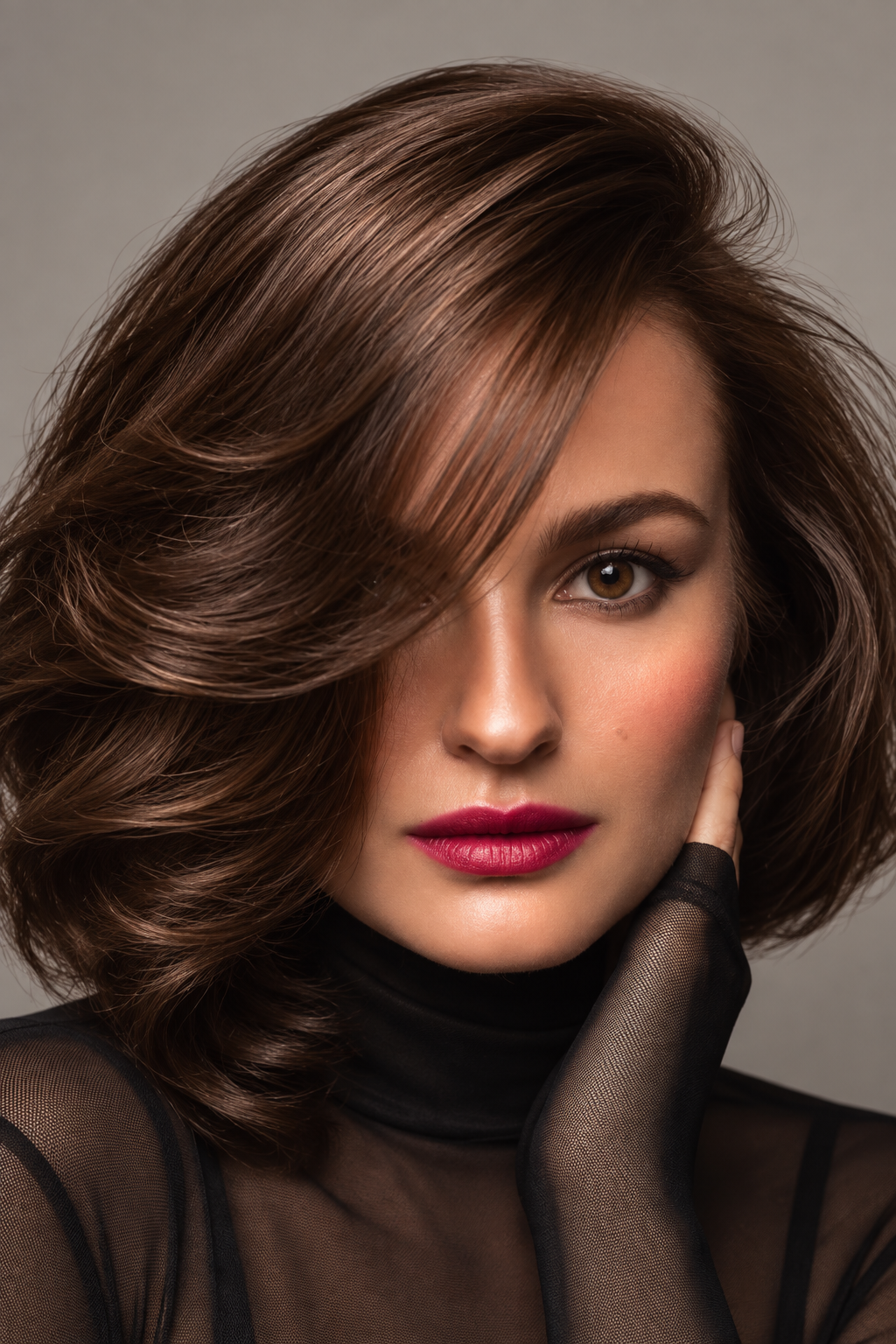 Old money bob hairstyles idea 5: deep brunette gloss