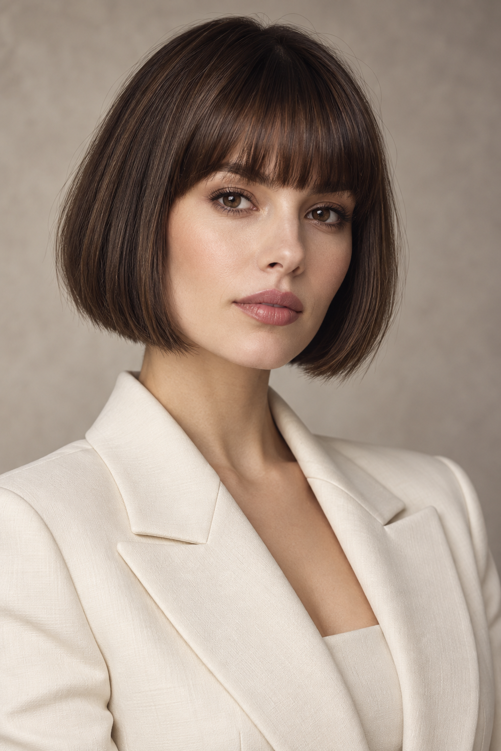 old money bob hairstyles: elegant bob with bangs