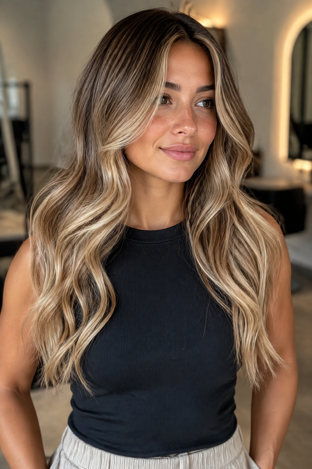 babylights vs balayage: reverse balayage on long blonde hair
