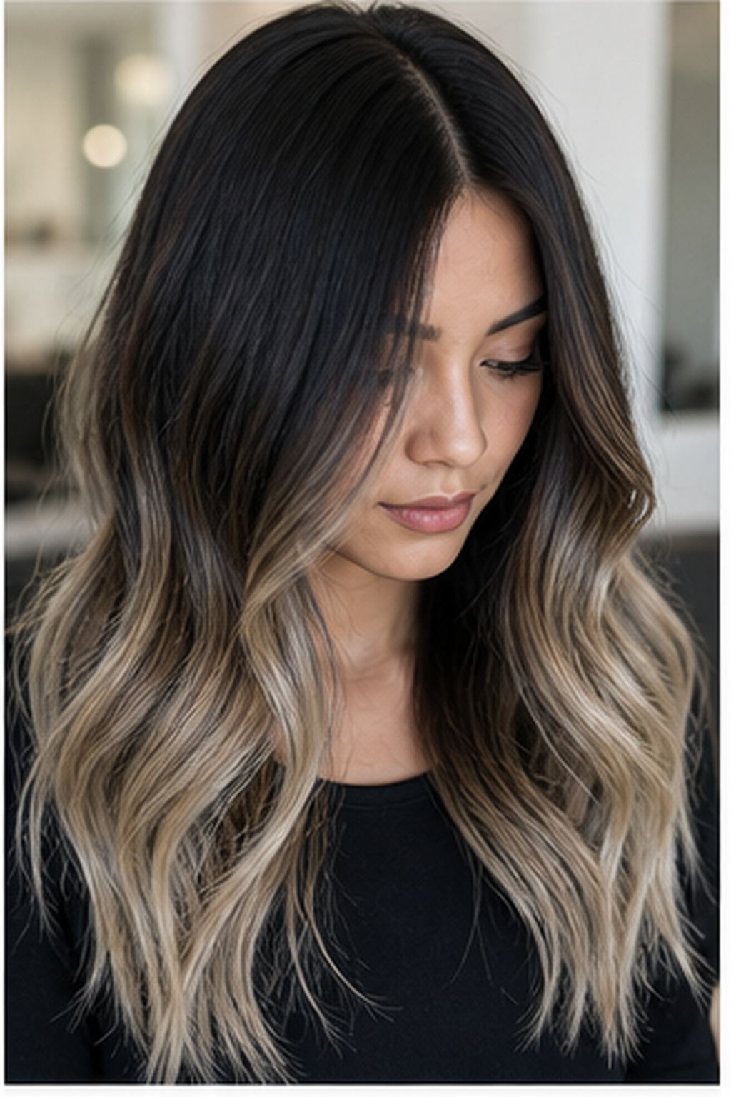 balayage vs ombre hair: high-contrast ombre with carefully toned ends