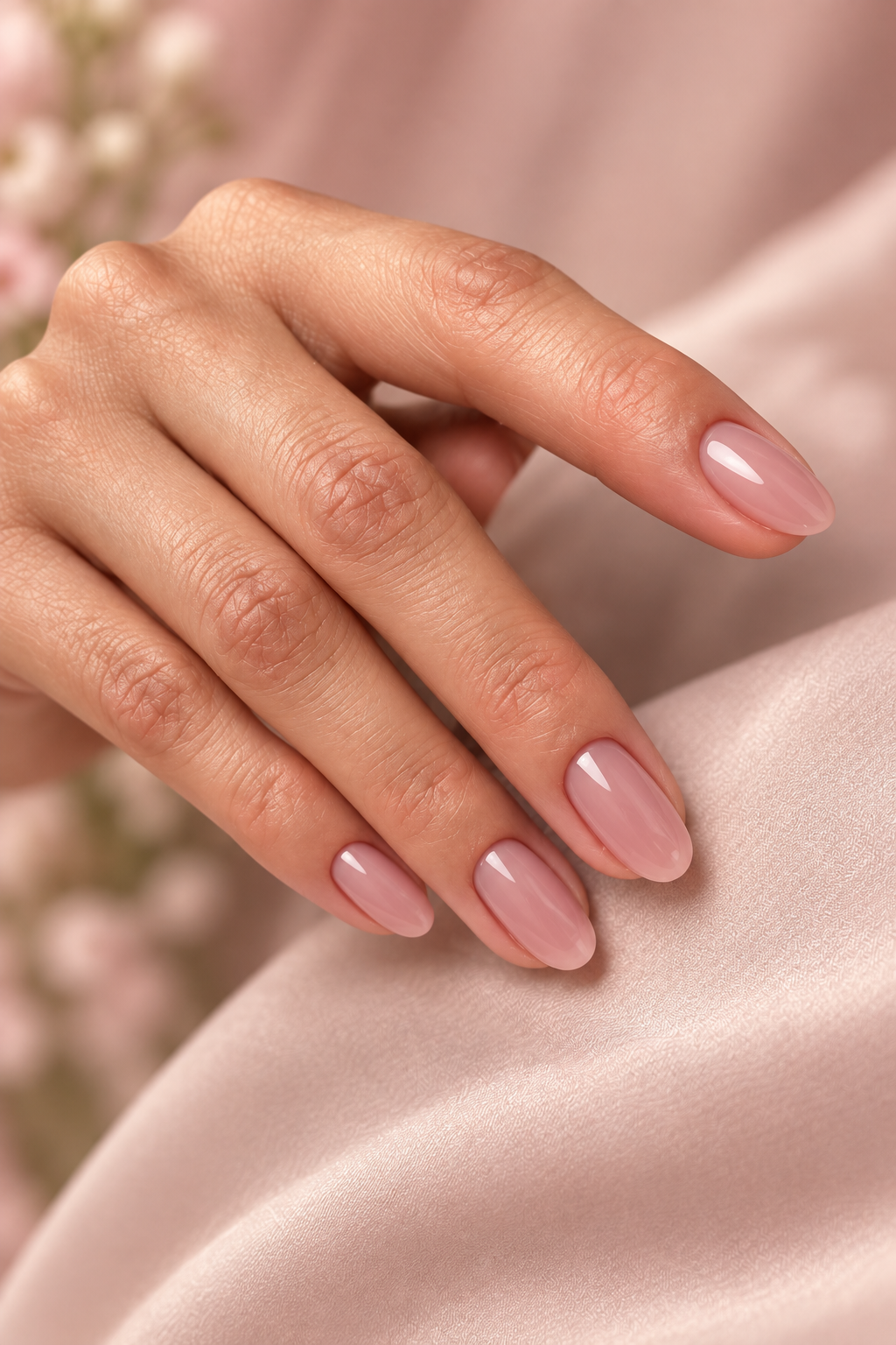 classic manicures over 40: sheer pink polish