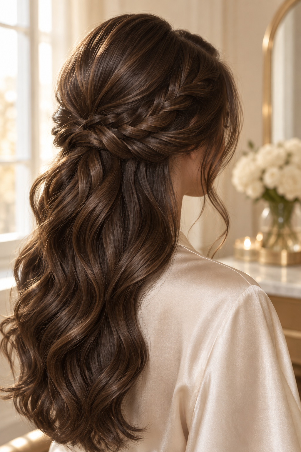 side part hairstyles: voluminous side-part blowout