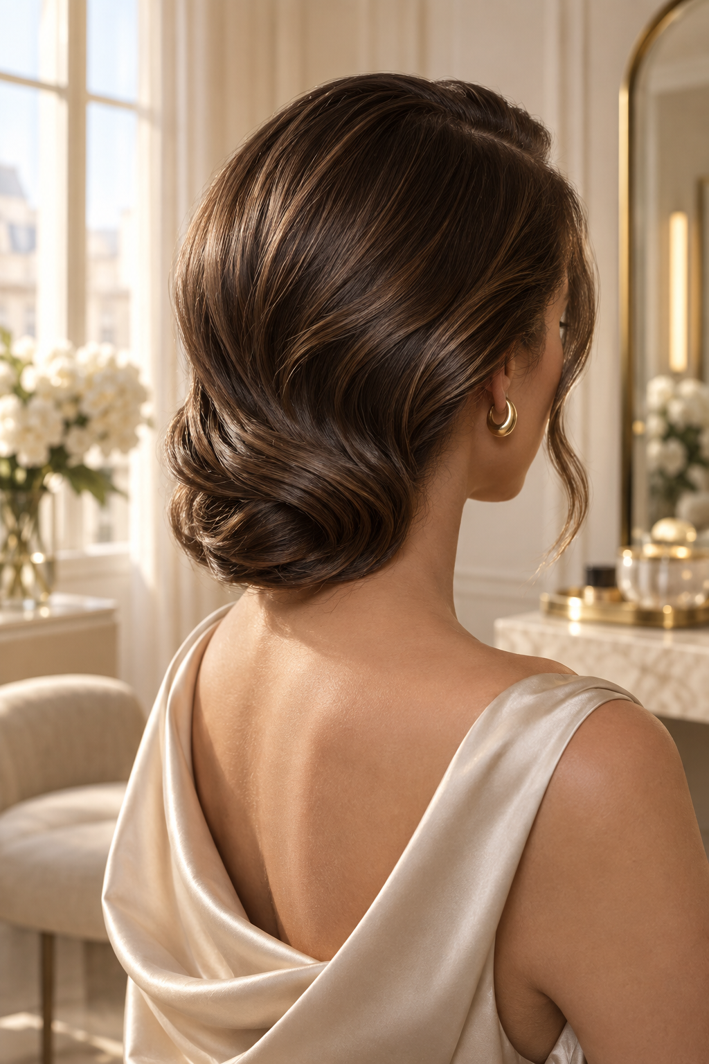 side part hairstyles: textured modern updo