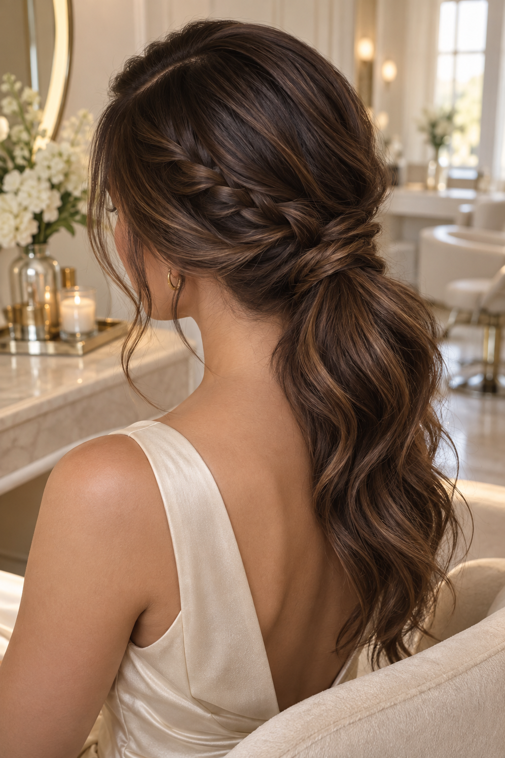 side part hairstyles: deep side-part glamour