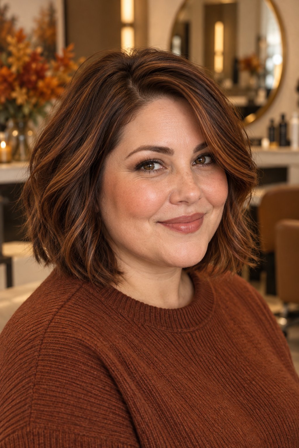 Soft Layered Bob With a Side Part for fall