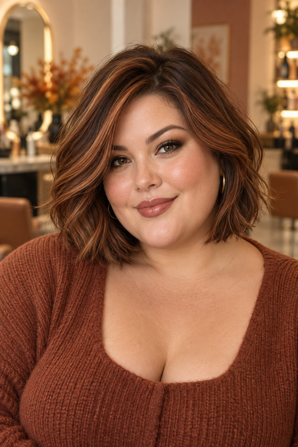 Caramel Balayage Bob for fall