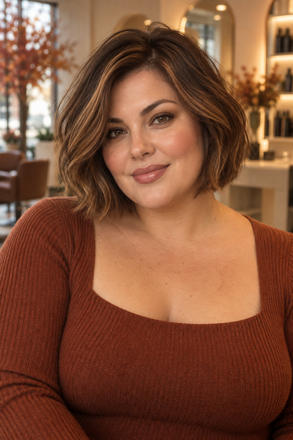 Voluminous Curly Bob for fall