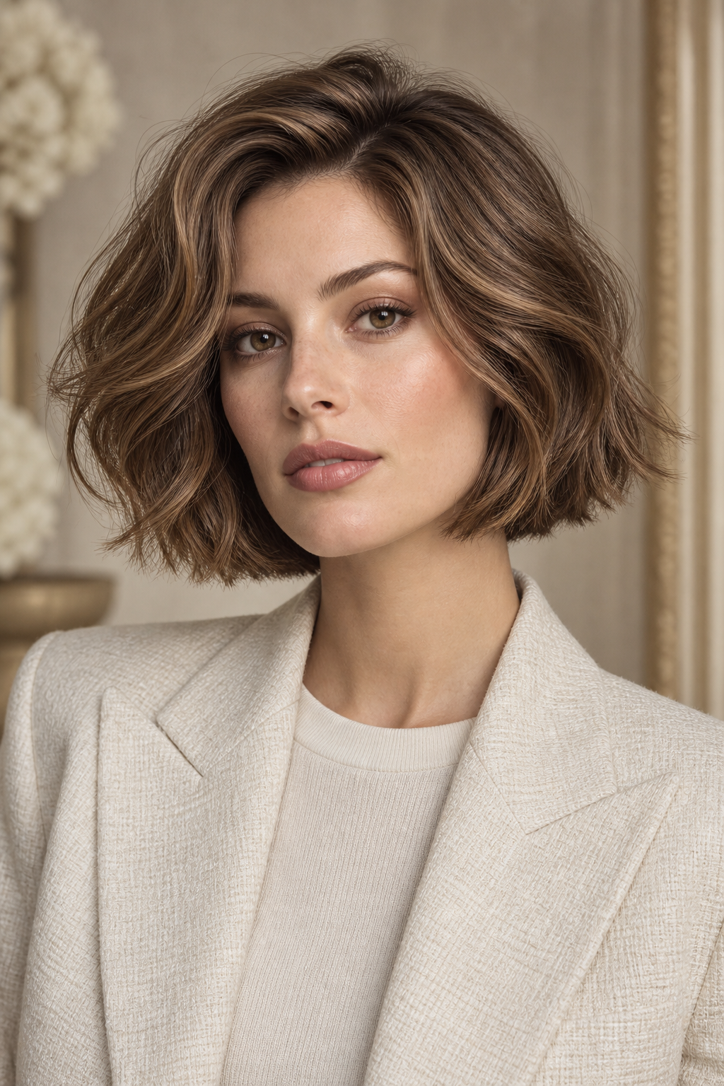 fall mother of the bride hairstyles: side-swept curls