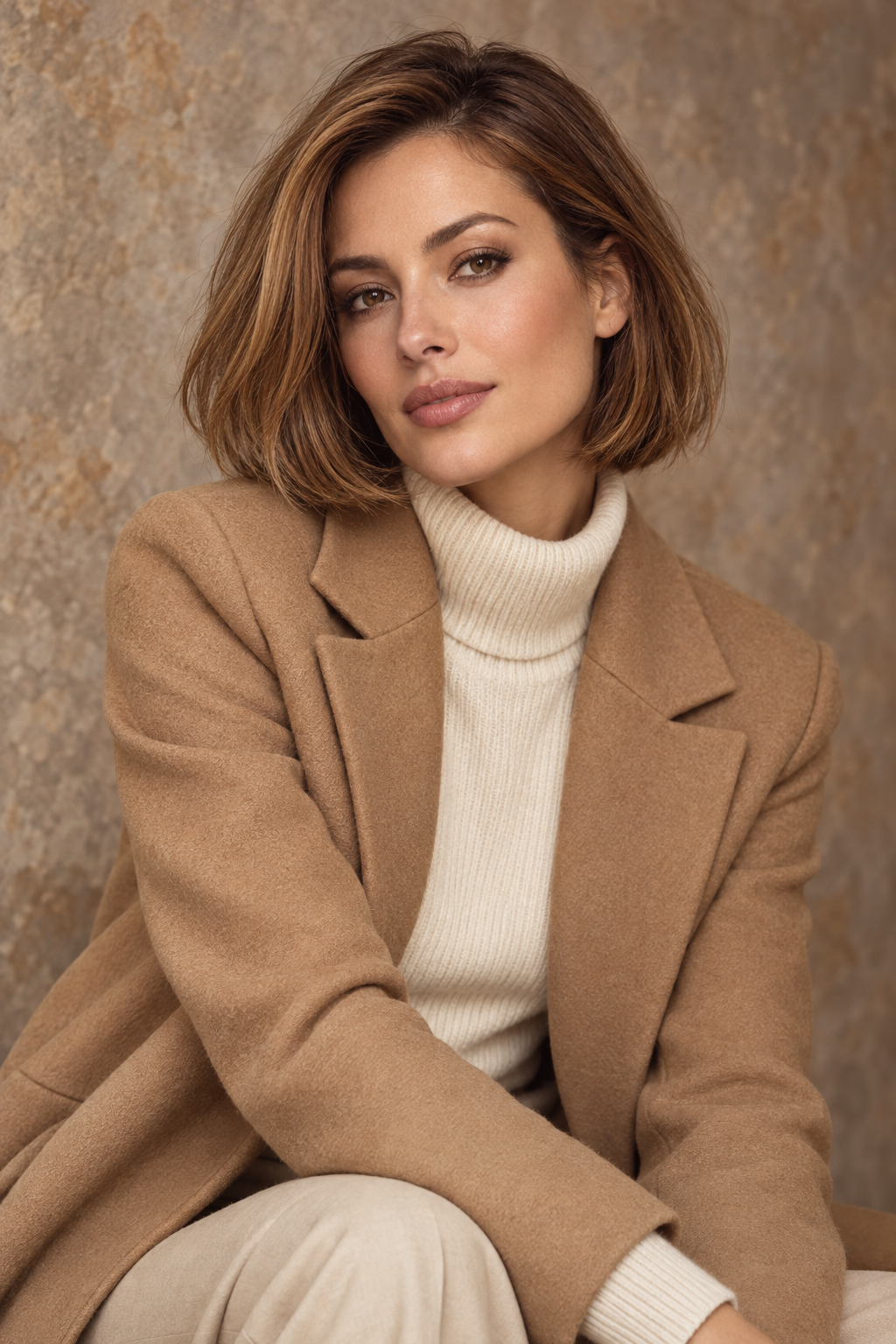 fall old money bob hairstyles: caramel fall bob
