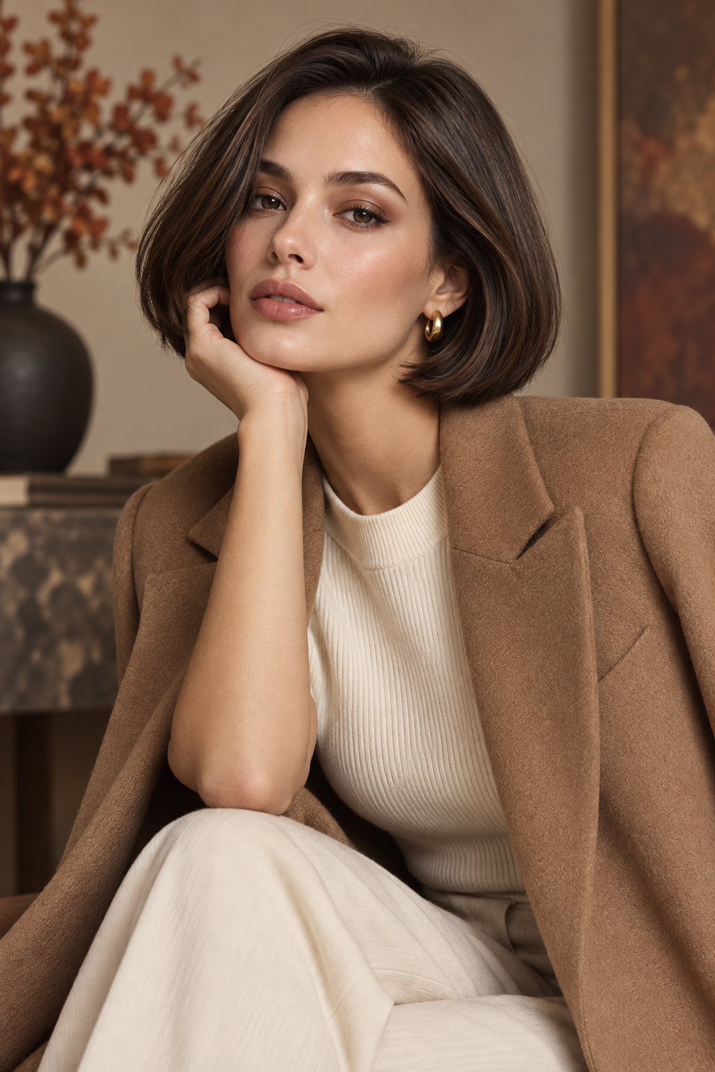 fall old money bob hairstyles: short polished bob