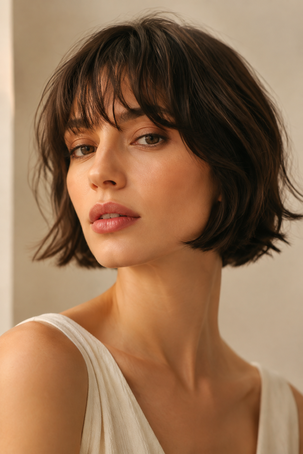 French bob with bangs ideas — hybrid textured fringe