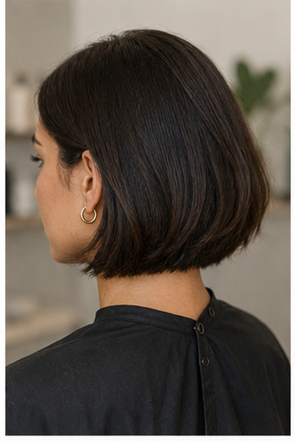how to blow dry a bob: lower nape section released for drying
