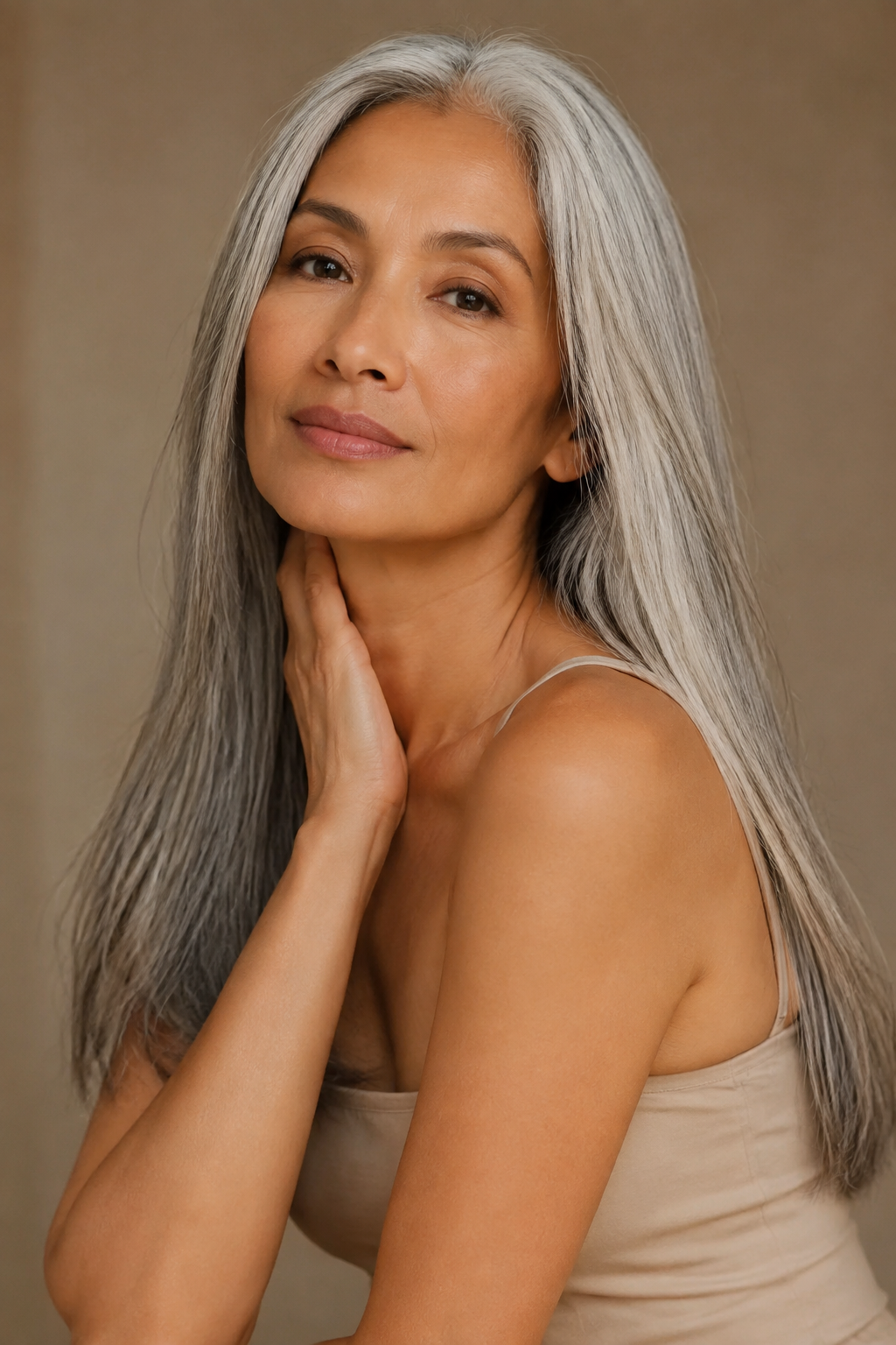 long silver straight hair looks — editorial overview