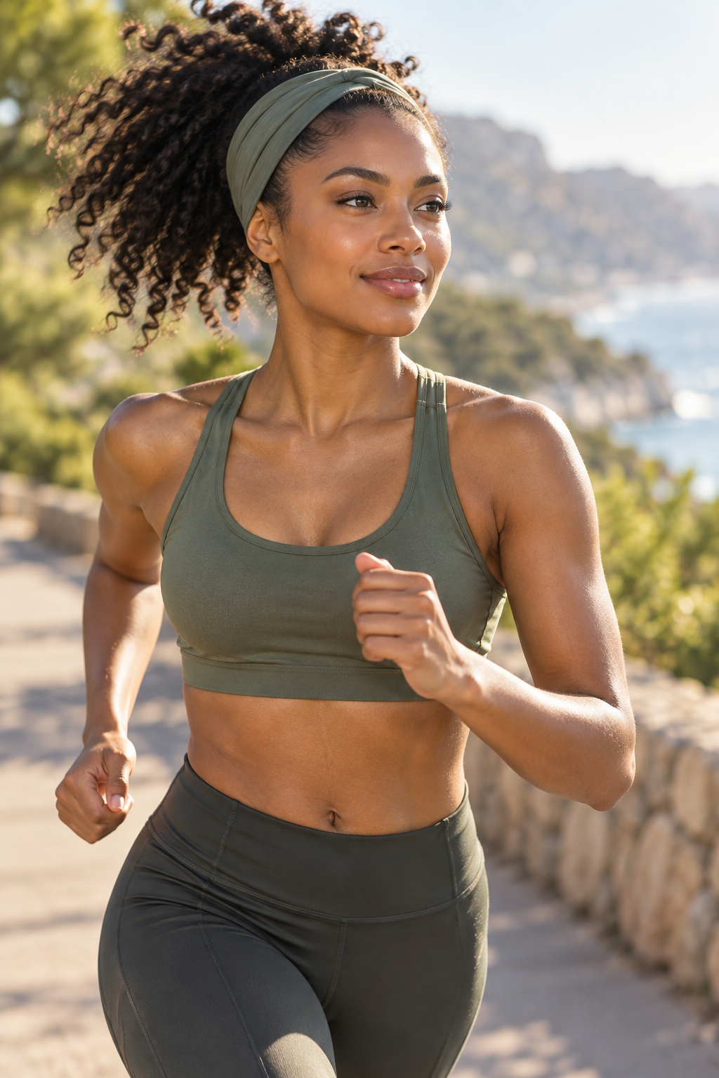 running hairstyles: headband wrap