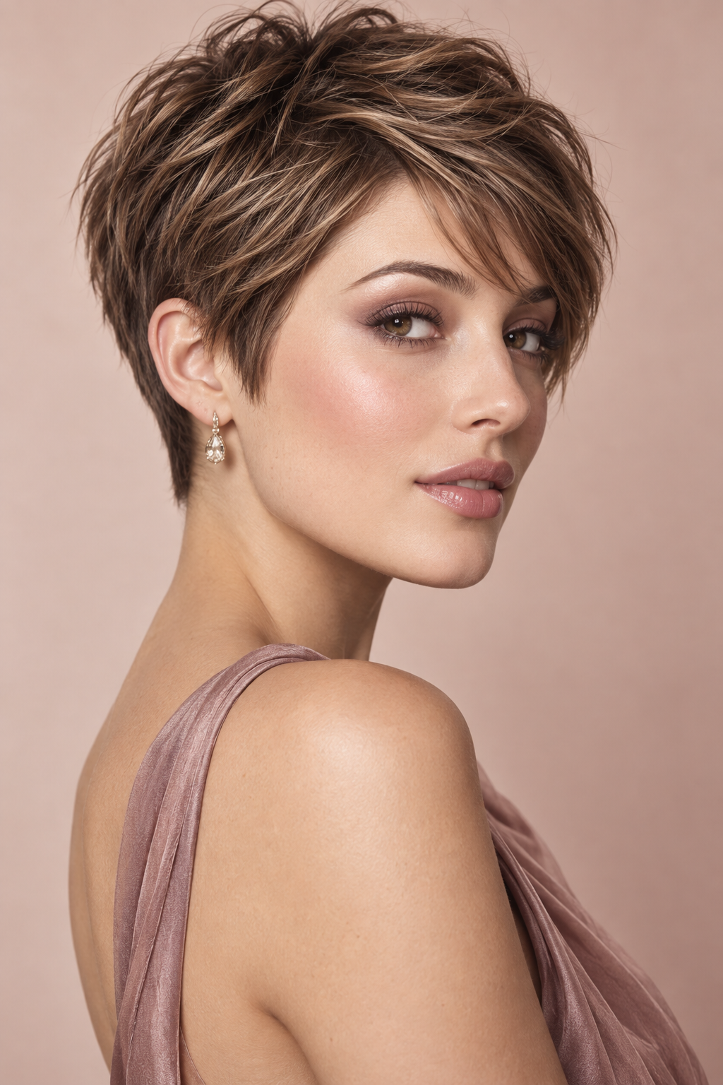 pixie hairstyles for Black women: soft tapered pixie
