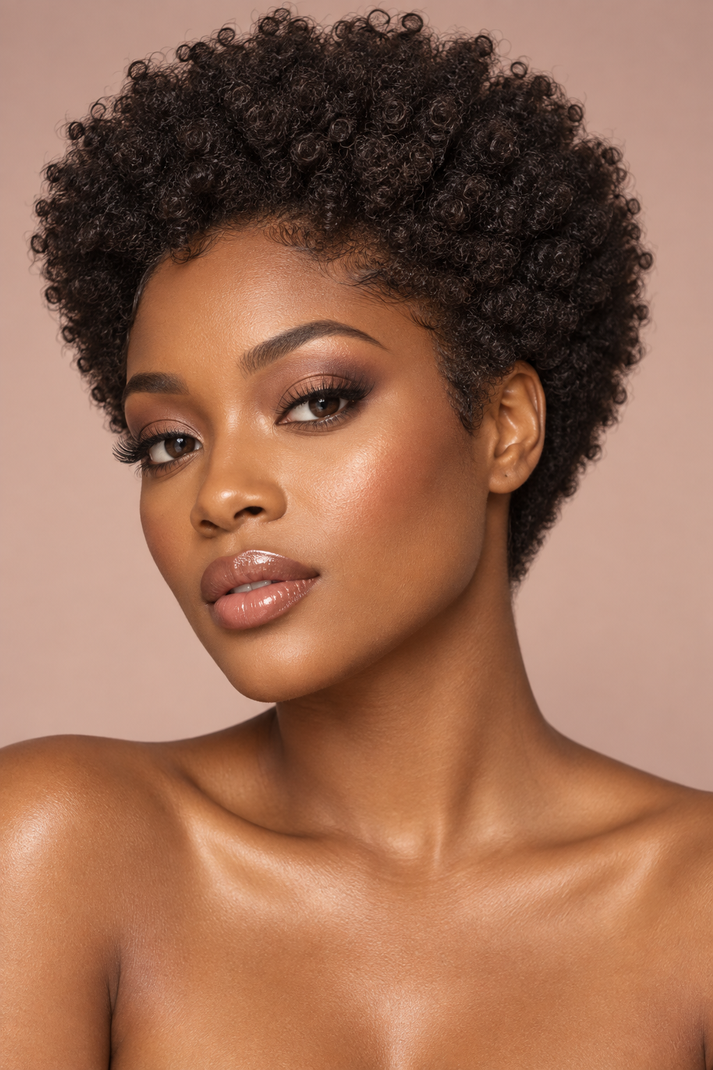 pixie hairstyles for Black women: soft afro pixie