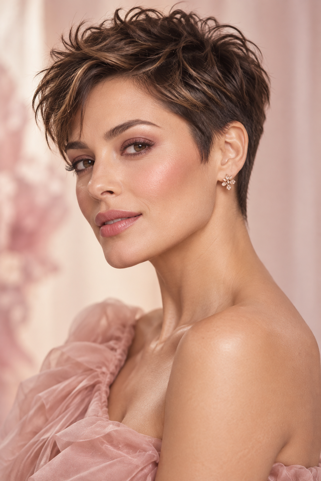 pixie hairstyles for Black women: natural tapered pixie with soft texture