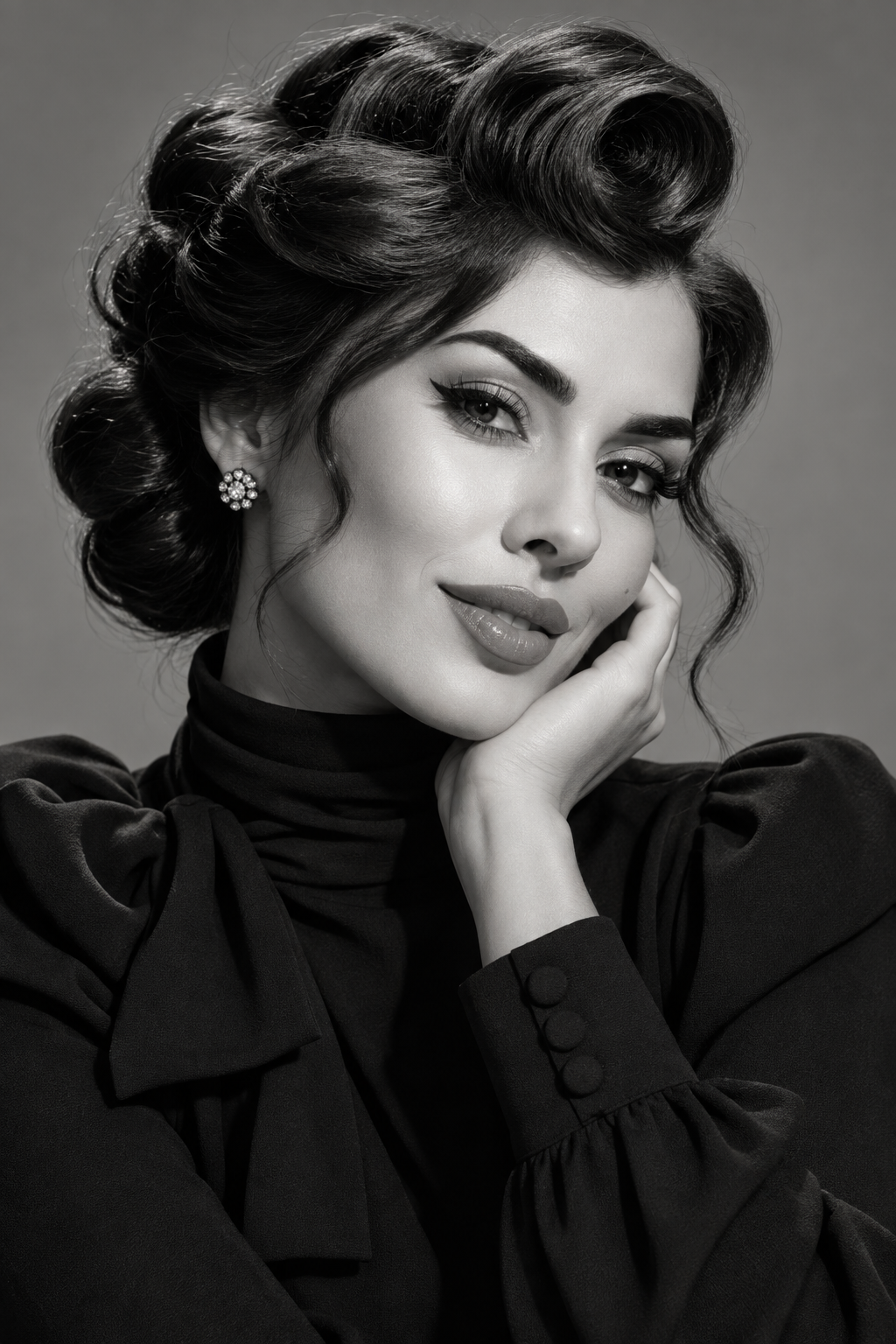1950s hairstyles: playful pin-up roll