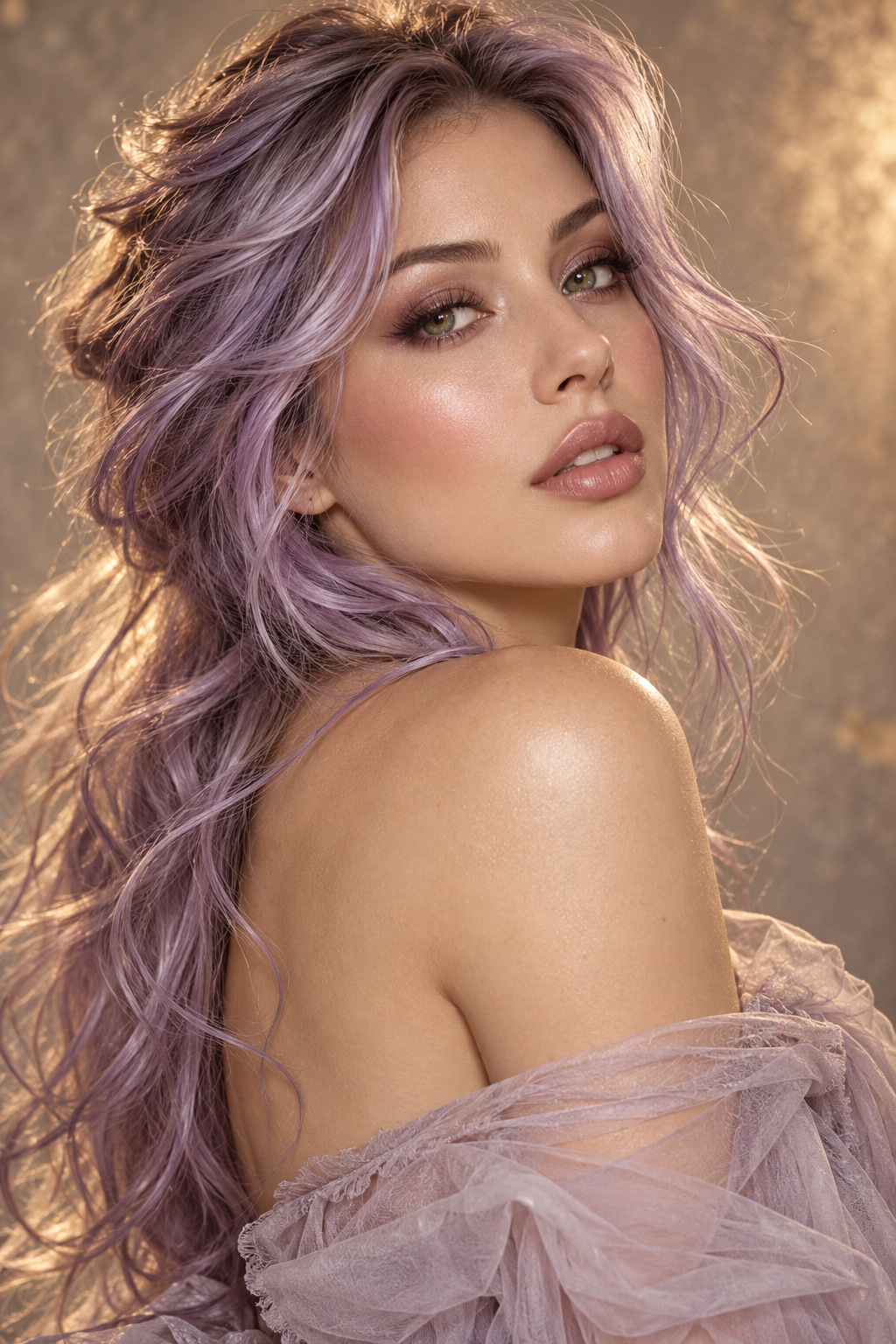 ombre nail ideas: lavender haze