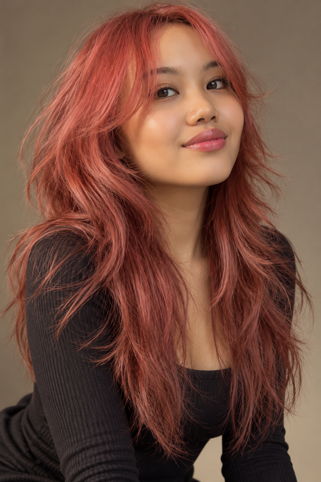 choppy haircuts for long hair: Textured choppy shag