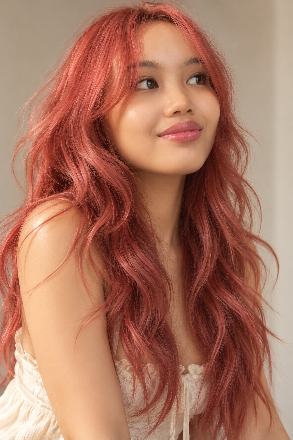 choppy haircuts for long hair: Undone choppy beach waves