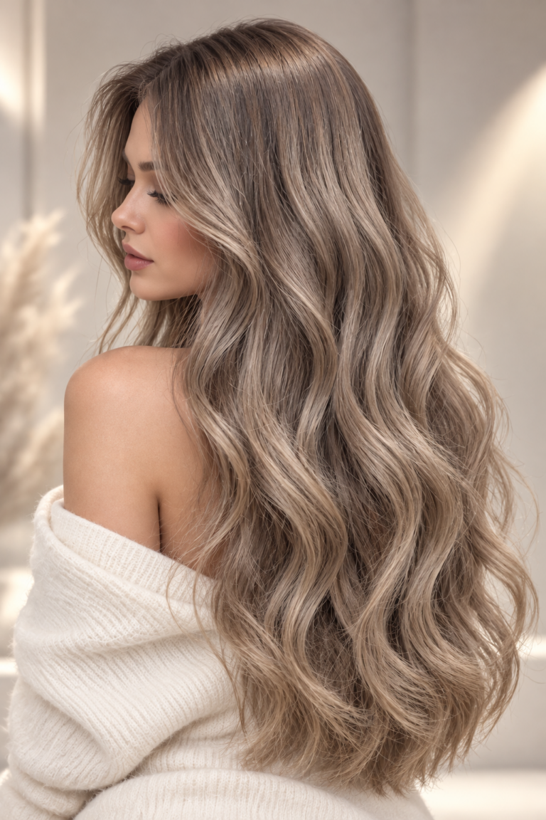 ashy light brown hair: polished cool beige-brown dimension