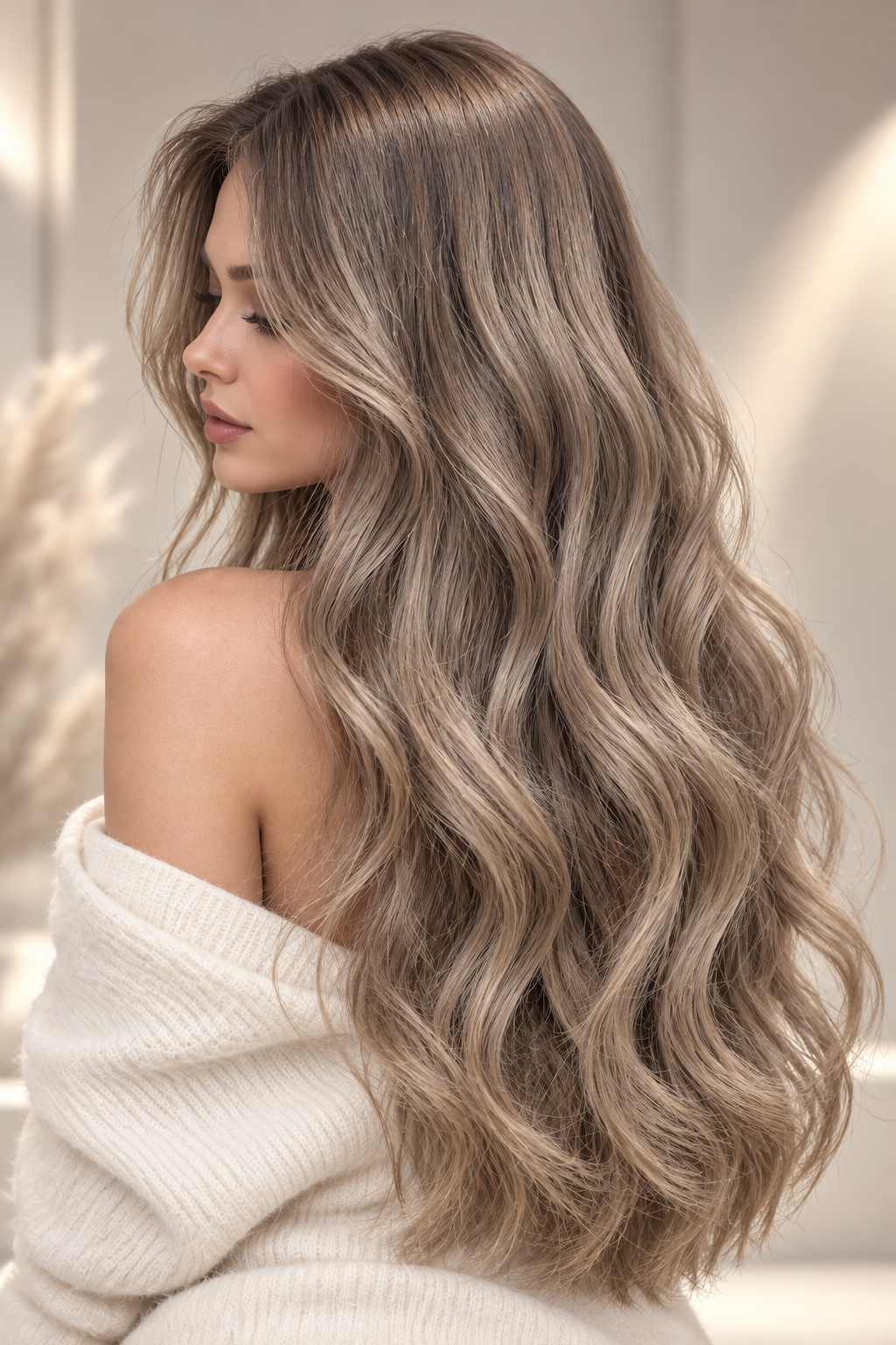 ashy light brown hair: polished cool beige-brown dimension