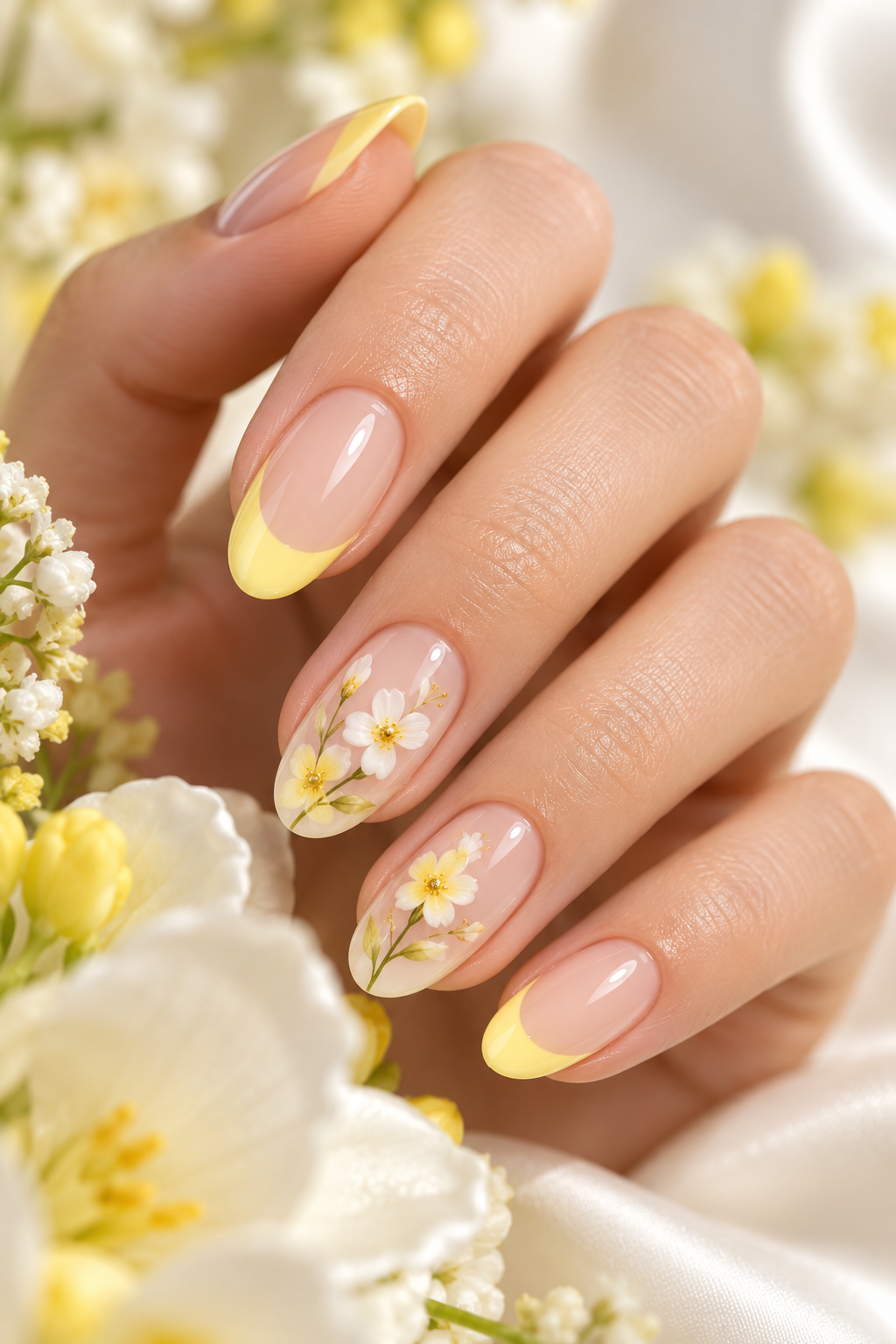 Easter nail ideas: chick yellow details