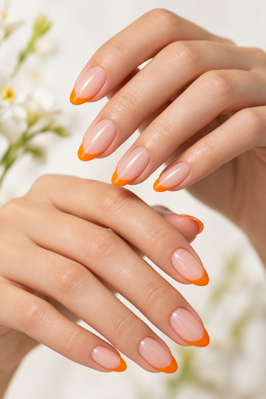 Easter nail ideas: carrot orange tips