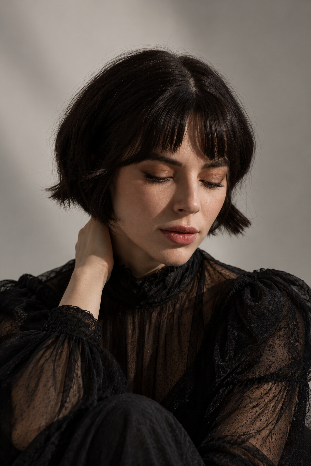 Sleek Blunt Bob chin length haircuts idea