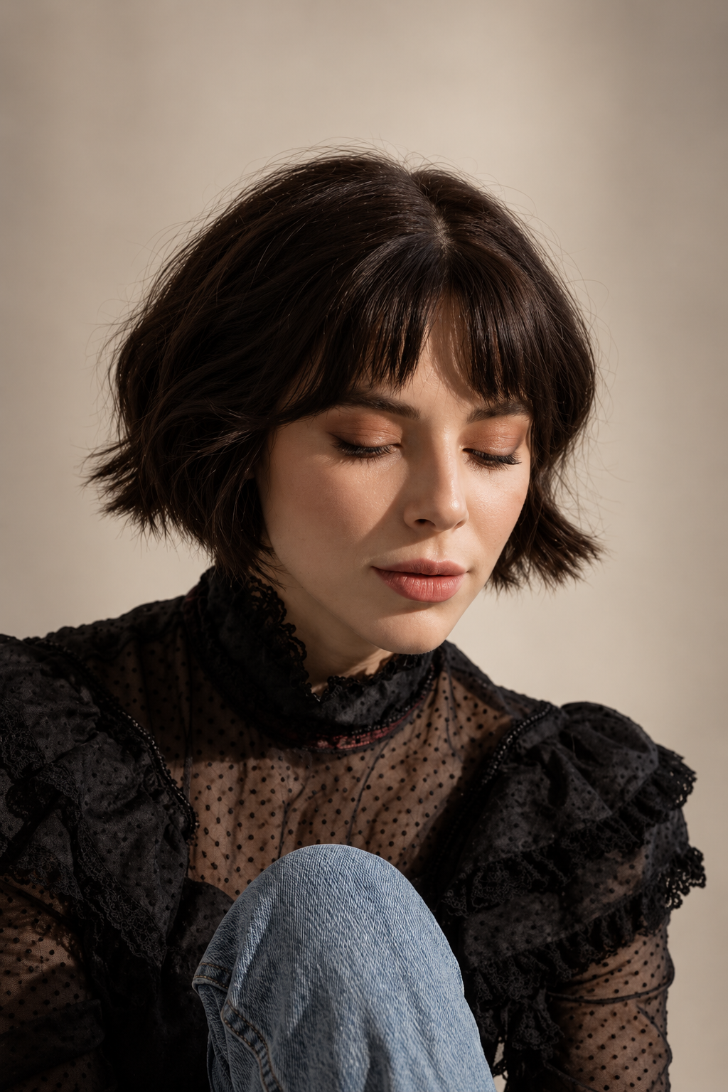 Soft Wavy Bob chin length haircuts idea