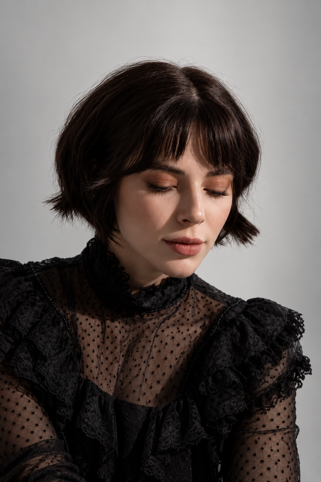 Glossy Chin Bob chin length haircuts idea