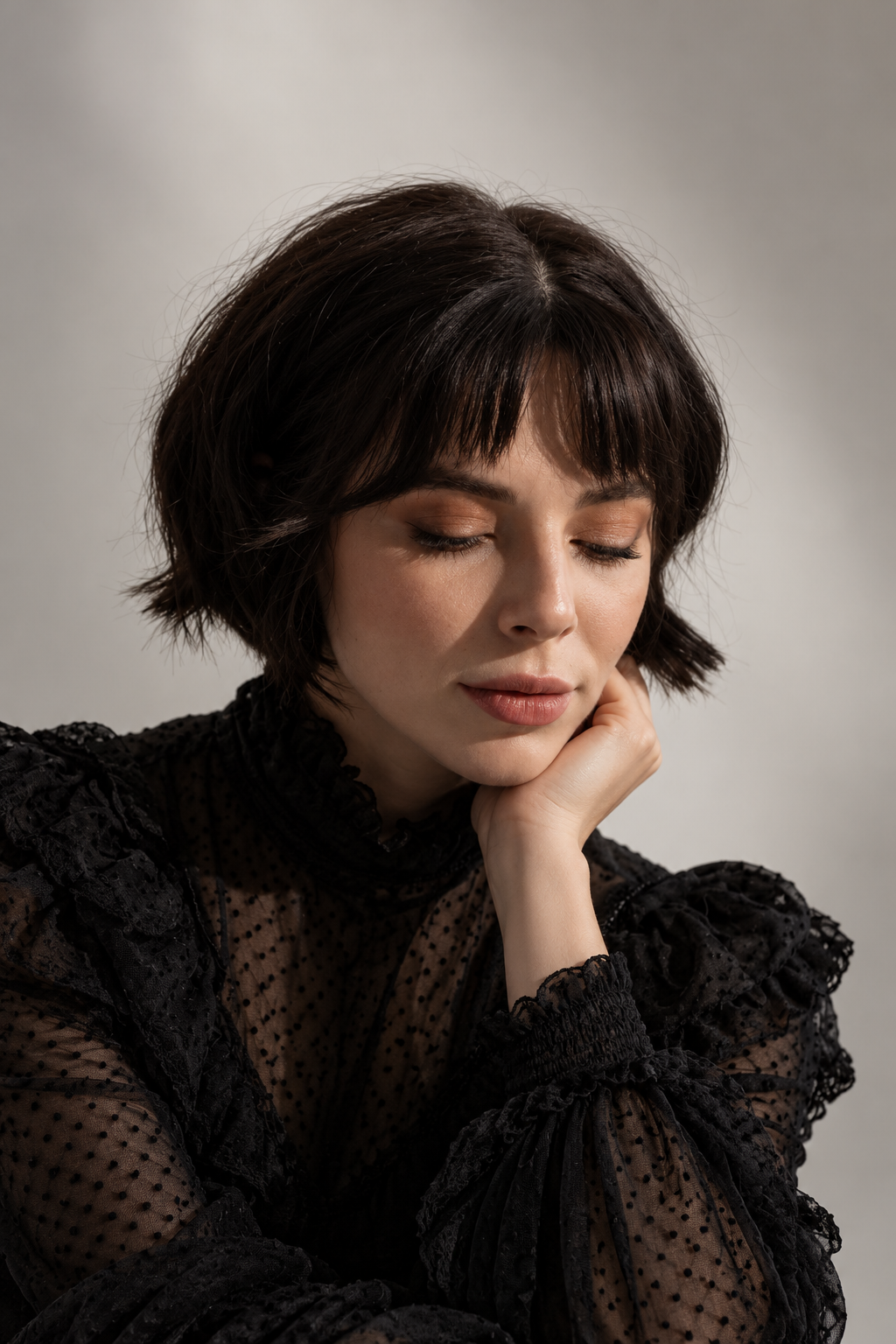 Chin-Length Shag chin length haircuts idea