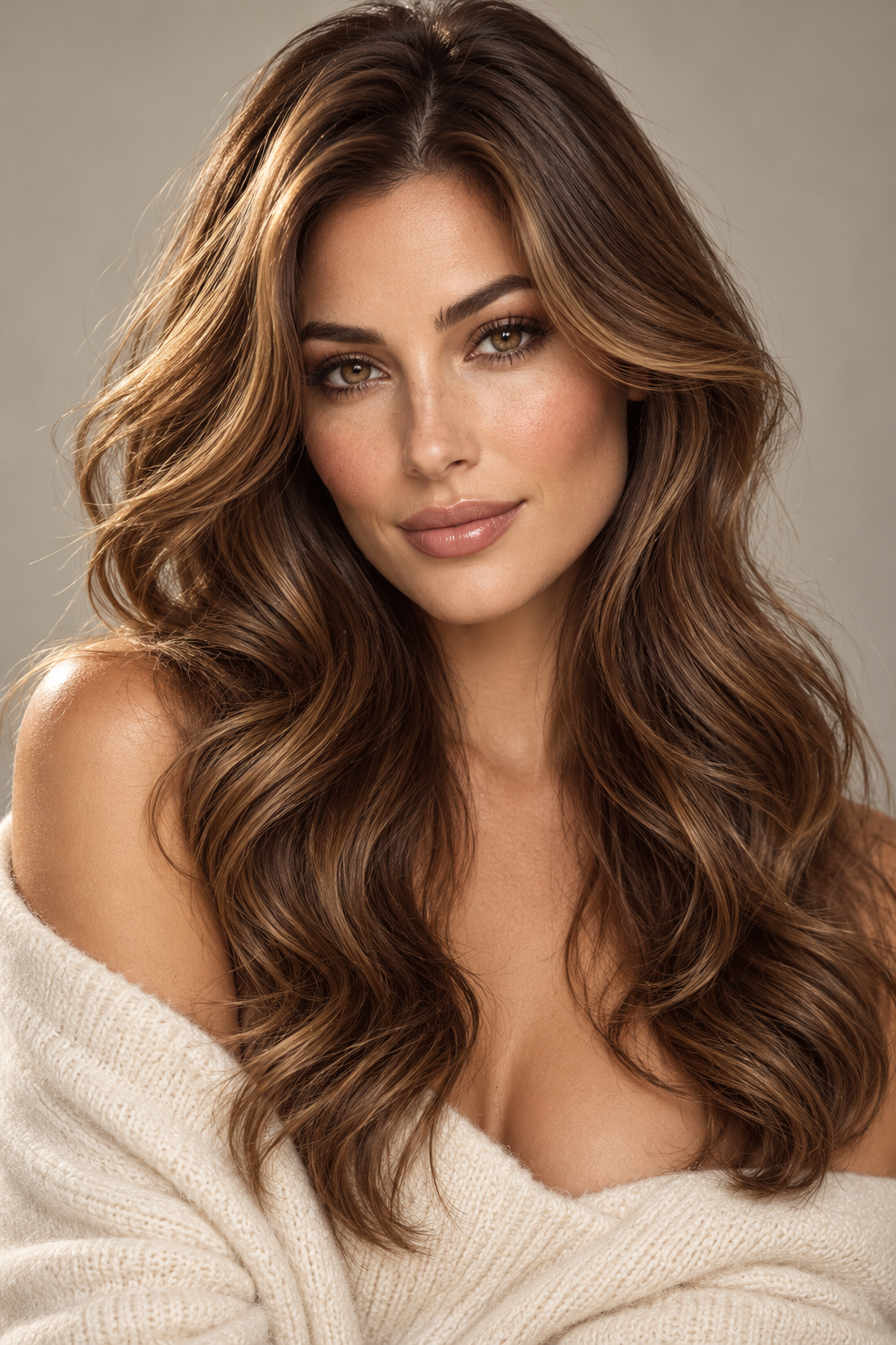Golden chestnut old money brunette hair color